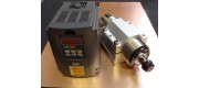 Spindle Motor 2.2KW Water cooled ER20 with Matching VFD + Mount Spindle Motor 2.2KW Water cooled ER20 with Matching VFD + Mount